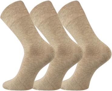 6 Paar TippTexx 24 Baumwoll-Socken mit breitem Komfort Piqué-Bund